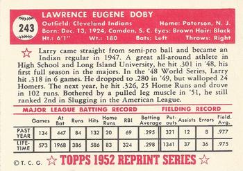 1983 Topps 1952 Reprint Series #243 Larry Doby Back