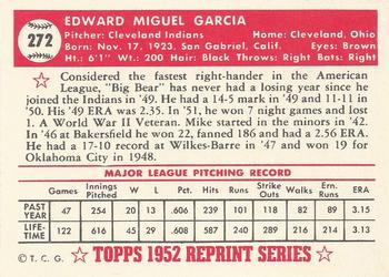 1983 Topps 1952 Reprint Series #272 Mike Garcia Back