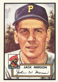 1983 Topps 1952 Reprint Series #375 Jack Merson Front