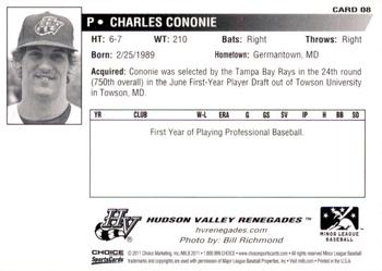 2011 Choice Hudson Valley Renegades #08 Charles Cononie Back
