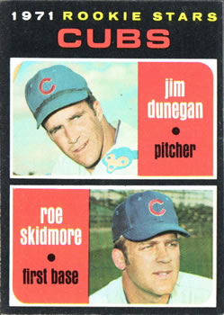 1971 Topps #121 Cubs 1971 Rookie Stars (Jim Dunegan / Roe Skidmore) Front