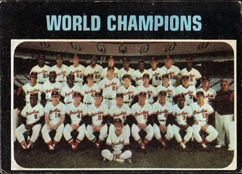 1971 Topps #1 1970 World Champions (Baltimore Orioles) Front