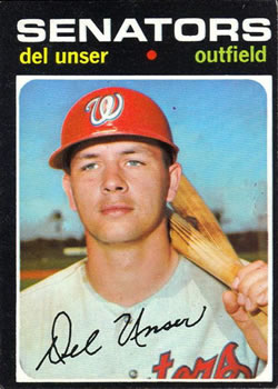 1971 Topps #33 Del Unser Front