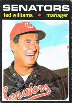 1971 Topps #380 Ted Williams Front