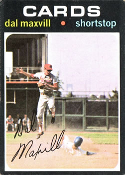 1971 Topps #476 Dal Maxvill Front