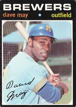 1971 Topps #493 Dave May Front