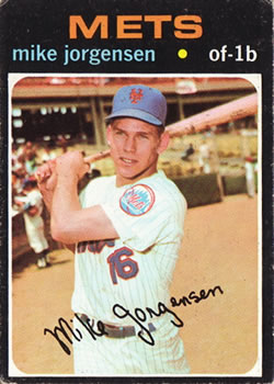 1971 Topps #596 Mike Jorgensen Front