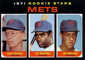 1971 Topps #648 Mets 1971 Rookie Stars (Rich Folkers / Ted Martinez / Jon Matlack) Front