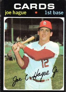 1971 Topps #96 Joe Hague Front