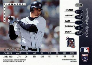 1996 Leaf Signature Series #113 Bobby Higginson Back