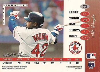 1996 Leaf Signature Series #73 Mo Vaughn Back