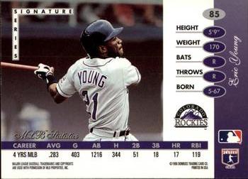 1996 Leaf Signature Series #85 Eric Young Back