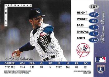 1996 Leaf Signature Series #107 Mariano Rivera Back