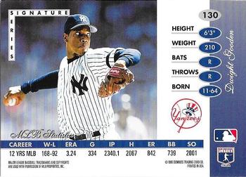 1996 Leaf Signature Series #130 Dwight Gooden Back