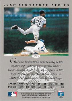 1996 Leaf Signature Series - Autographs Bronze #NNO Eric Young Back