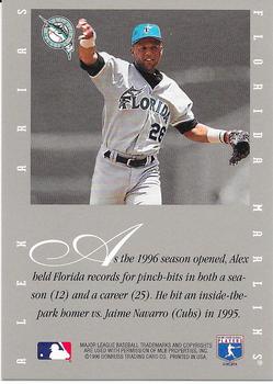 1996 Leaf Signature Series - Extended Series Autographs #NNO Alex Arias Back