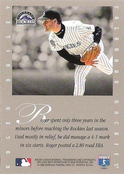 1996 Leaf Signature Series - Extended Series Autographs #NNO Roger Bailey Back