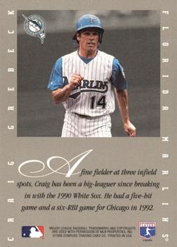 1996 Leaf Signature Series - Extended Series Autographs #NNO Craig Grebeck Back