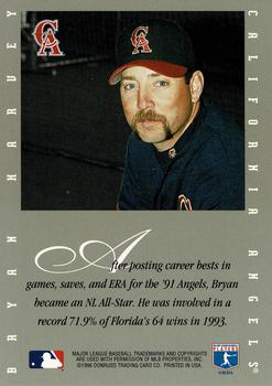 1996 Leaf Signature Series - Extended Series Autographs #NNO Bryan Harvey Back
