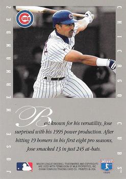 1996 Leaf Signature Series - Extended Series Autographs #NNO Jose Hernandez Back