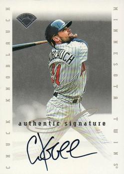 1996 Leaf Signature Series - Extended Series Autographs #NNO Chuck Knoblauch Front