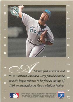 1996 Leaf Signature Series - Extended Series Autographs #NNO Terry Mathews Back