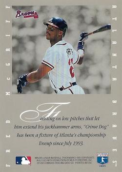 1996 Leaf Signature Series - Extended Series Autographs #NNO Fred McGriff Back