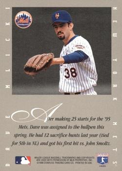 1996 Leaf Signature Series - Extended Series Autographs #NNO Dave Mlicki Back