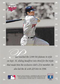 1996 Leaf Signature Series - Extended Series Autographs #NNO Paul Molitor Back