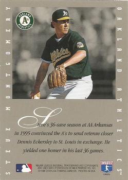 1996 Leaf Signature Series - Extended Series Autographs #NNO Steve Montgomery Back