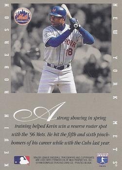 1996 Leaf Signature Series - Extended Series Autographs #NNO Kevin Roberson Back