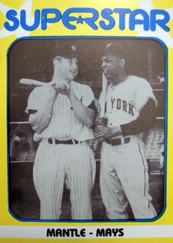 1980 TCMA Superstars #6 Mickey Mantle / Willie Mays Front