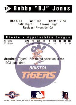 1994 Classic Best Bristol Tigers #15 Bobby 