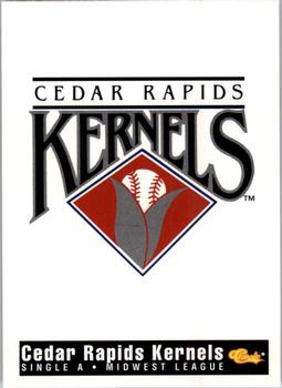 1994 Classic Best Cedar Rapids Kernels #27 Logo Card Front
