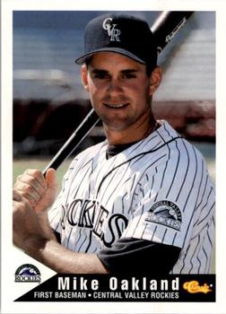 1994 Classic Best Central Valley Rockies #16 Mike Oakland Front