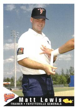 1994 Classic Best Fayetteville Generals #30 Matt Lewis Front
