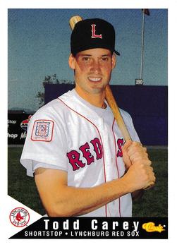 1994 Classic Best Lynchburg Red Sox #5 Todd Carey Front