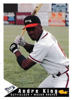 1994 Classic Best Macon Braves #1 Andre King Front