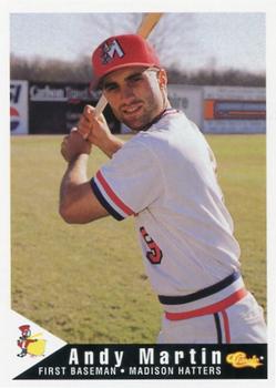 1994 Classic Best Madison Hatters #14 Andy Martin Front