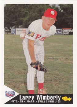 1994 Classic Best Martinsville Phillies #30 Larry Wimberly Front
