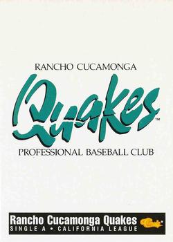 1994 Classic Best Rancho Cucamonga Quakes #30 Checklist Front