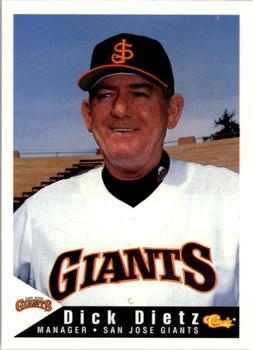 1994 Classic Best San Jose Giants #27 Dick Dietz Front
