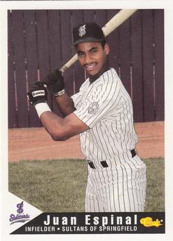 1994 Classic Best Springfield Sultans #9 Juan Espinal Front