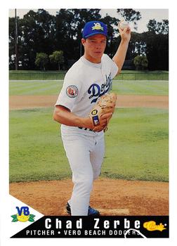 1994 Classic Best Vero Beach Dodgers #26 Chad Zerbe Front
