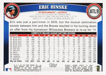 2011 Topps Atlanta Braves #ATL9 Eric Hinske Back