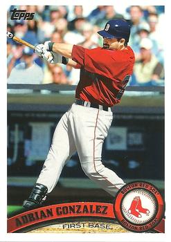 2011 Topps Boston Red Sox #BOS14 Adrian Gonzalez Front