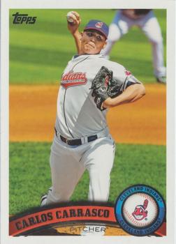 2011 Topps Cleveland Indians #CLE7 Carlos Carrasco Front