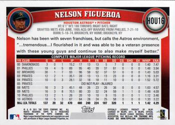 2011 Topps Houston Astros #HOU16 Nelson Figueroa Back