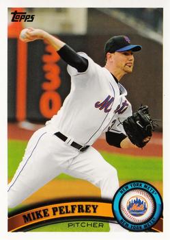 2011 Topps New York Mets #NYM7 Mike Pelfrey Front