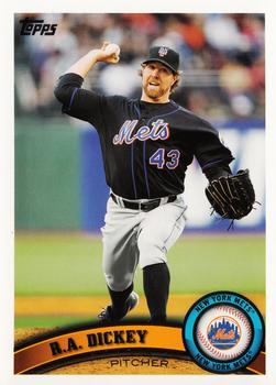 2011 Topps New York Mets #NYM10 R.A. Dickey Front